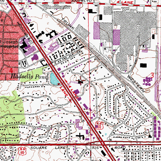 Topographic Map of Saint George Hellenic Orthodox Church, MI