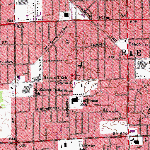 Topographic Map of Hosanna Tabor Lutheran School, MI