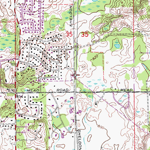 Topographic Map of Hugger Elementary School, MI