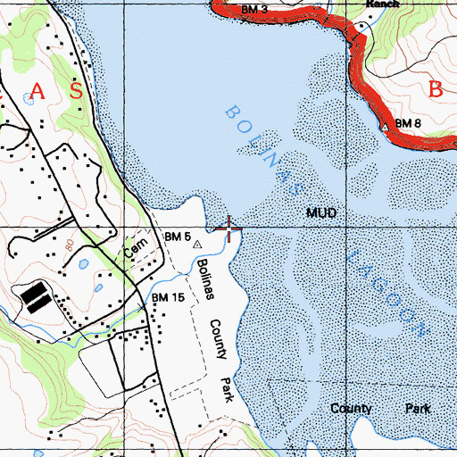 Topographic Map of Pine Gulch Creek, CA