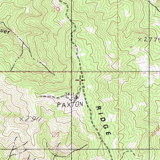 Topographic Map of Pine Ridge, CA
