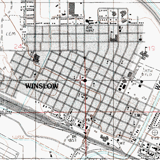 Topographic Map of Washington Elementary School, AZ