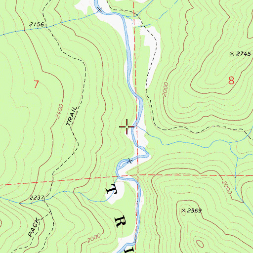 Topographic Map of Plummer Creek, CA