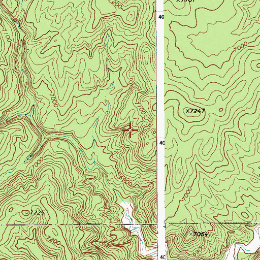 Topographic Map of Waterfall Dam, AZ