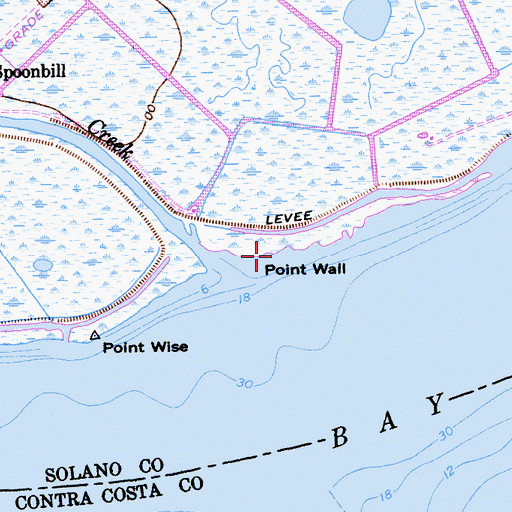 Topographic Map of Point Wall, CA