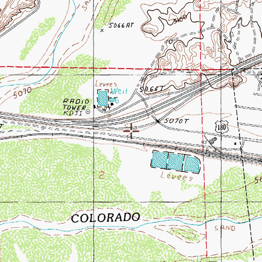 Topographic Map of West Holbrook Interchange, AZ