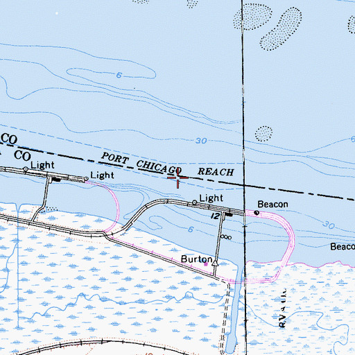 Topographic Map of Port Chicago Reach, CA