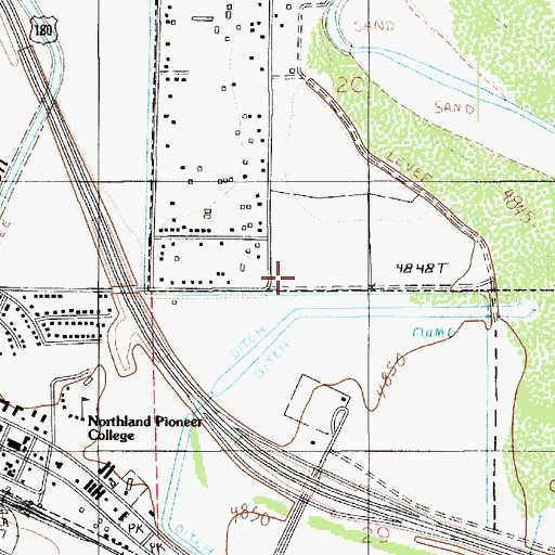 Topographic Map of Whipple Memorial Park, AZ