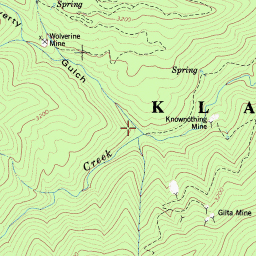 Topographic Map of Poverty Gulch, CA