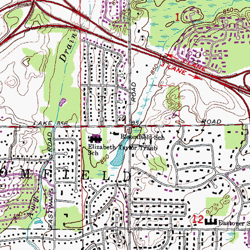 Topographic Map of International Academy, MI