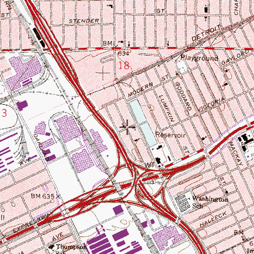 Topographic Map of Isaiah New Testament Way Missionary Baptist Church, MI