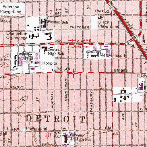 Topographic Map of Jehovah Unity Baptist Church, MI