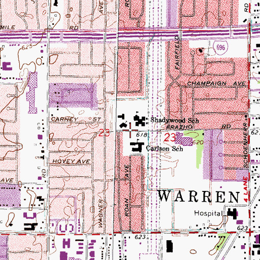 Topographic Map of Keith Bovenschen School, MI