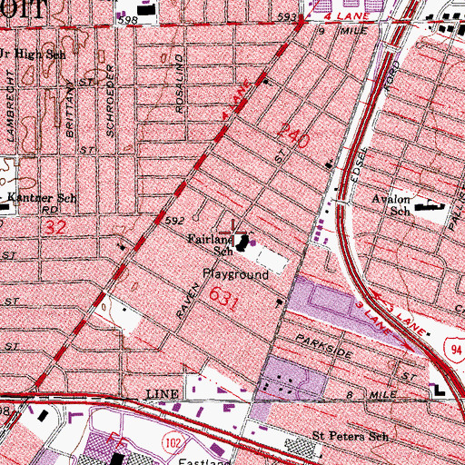 Topographic Map of Koepsell Education Center, MI