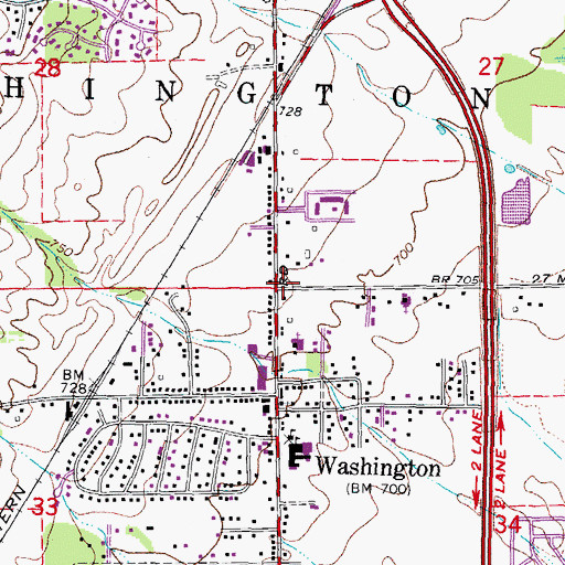 Topographic Map of Krambrooke-Griffin Academy, MI