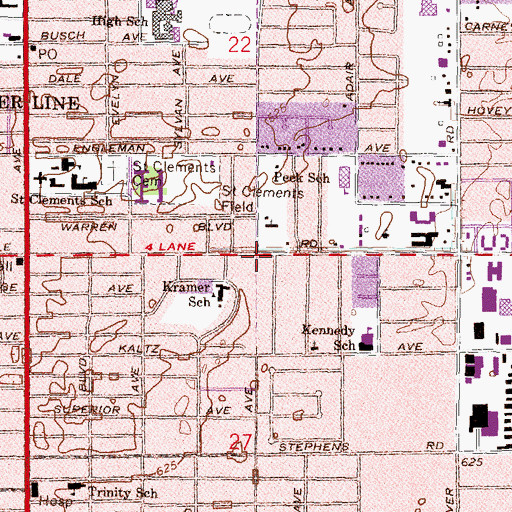 Topographic Map of Kramer Center, MI