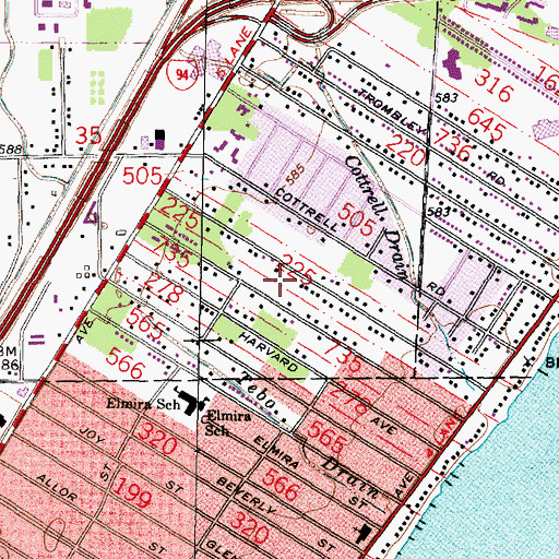 Topographic Map of LaHood Retail Shopping Center, MI