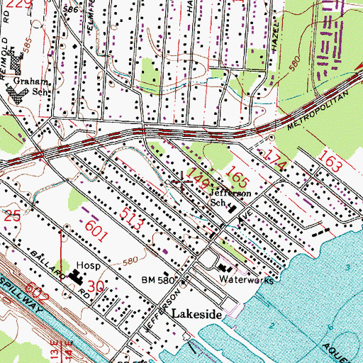 Topographic Map of L'Anse Creuse Child Care Center, MI