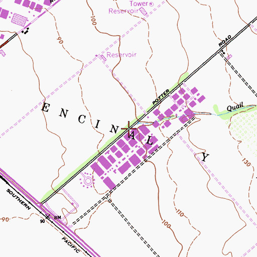 Topographic Map of Quail Creek, CA