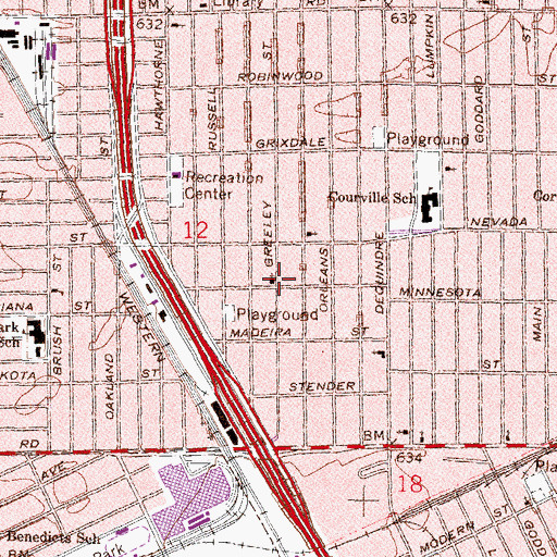 Topographic Map of Love Joy Church of God in Christ, MI