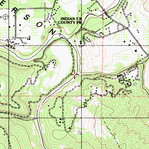 Topographic Map of Rancheria Creek, CA