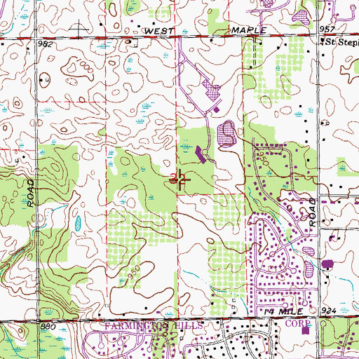 Topographic Map of Maple Grove Treatment Center, MI