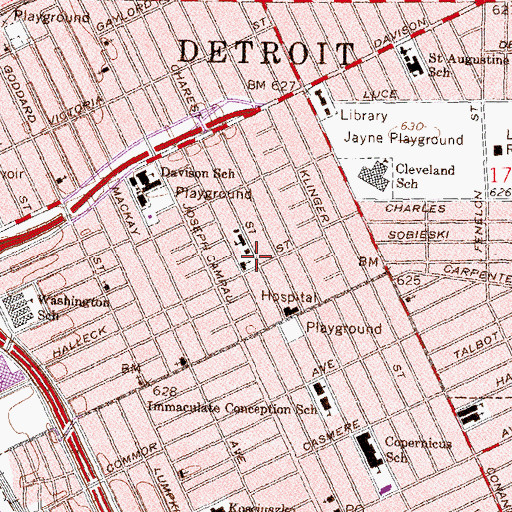 Topographic Map of Marilyn F Lundy Academy, MI