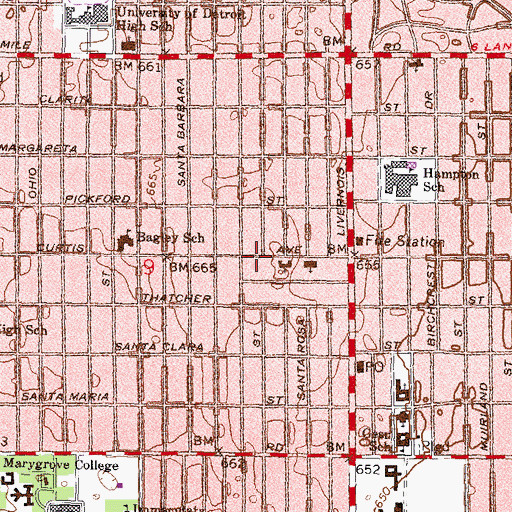 Topographic Map of Mayflower Congregational United Church of Christ, MI