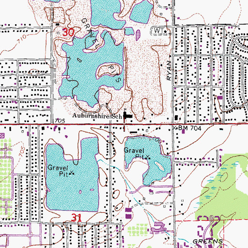 Topographic Map of Maynard Education Center, MI