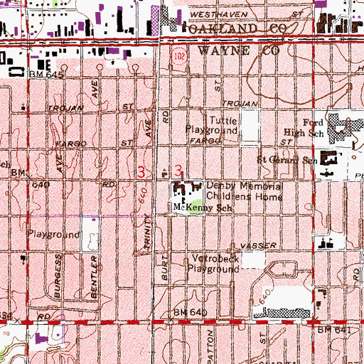 Topographic Map of McKenny Elementary School, MI