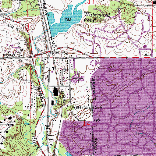 Topographic Map of Meads Mill Middle School, MI