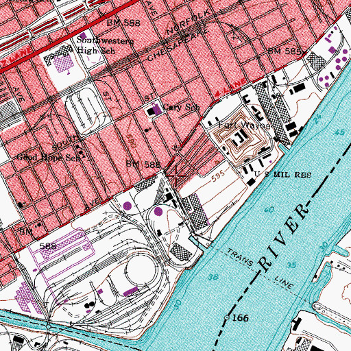 Topographic Map of Medicine Bear Academy, MI
