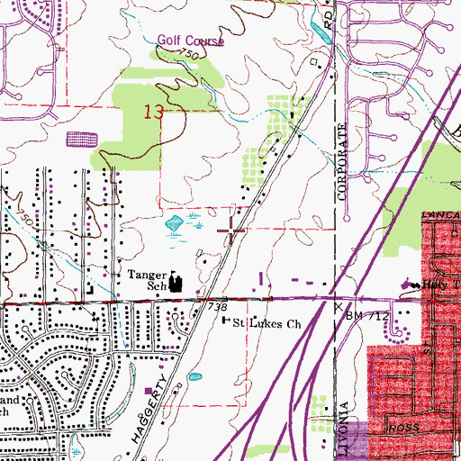 Topographic Map of Metropolitan Seventh Day Adventist Church, MI