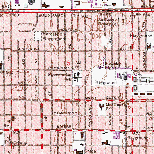 Topographic Map of Michigan Automotive Academy, MI