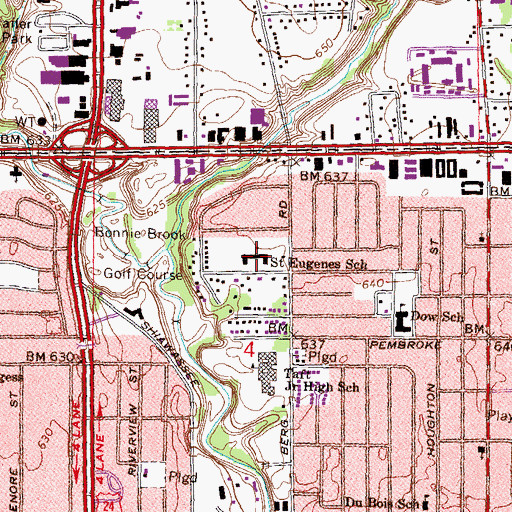 Topographic Map of Michigan Automotive Academy, MI