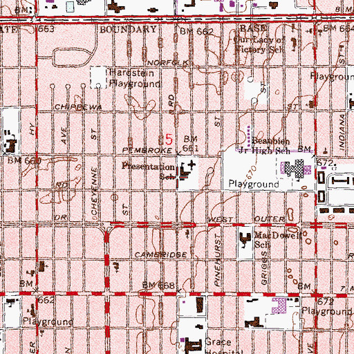 Topographic Map of Michigan Automotive Academy Middle School, MI