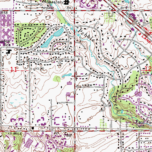 Topographic Map of Michigan Jewish Institute, MI