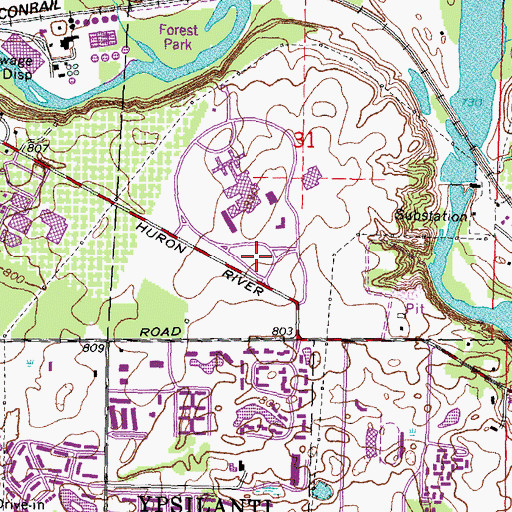 Topographic Map of Michigan Orthopedic Center, MI