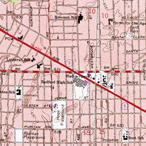 Topographic Map of Millennium School, MI
