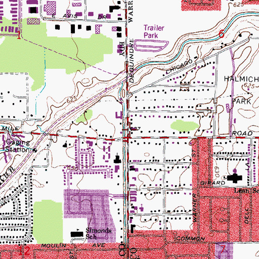 Topographic Map of Most Holy Trinity Seminary, MI