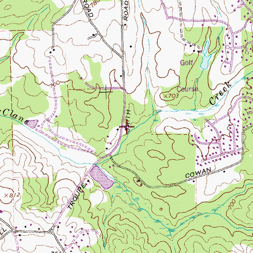 Topographic Map of Rockdale Station Number 2 Fire Station, GA