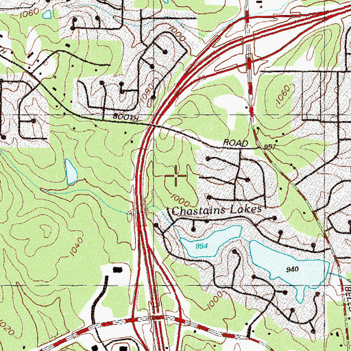 Topographic Map of Chalker Elementary School, GA