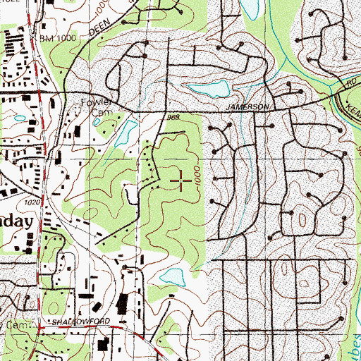 Topographic Map of Kell High School, GA