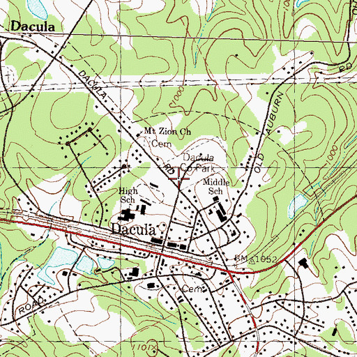 Topographic Map of Gwinnett County Fire and Emergency Services Station 16, GA