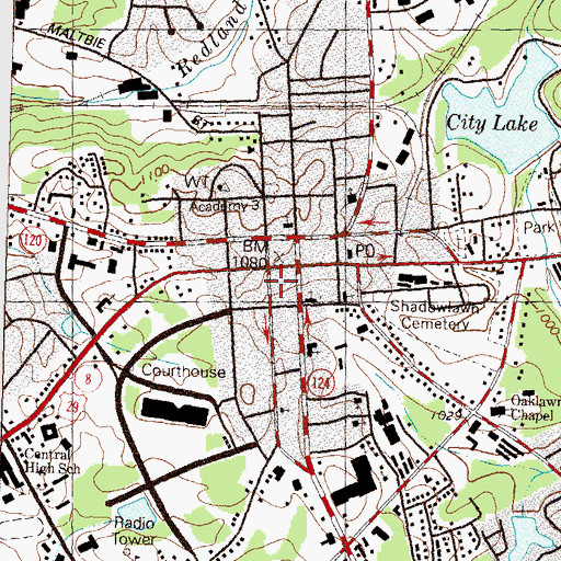 Topographic Map of Gwinnett History Museum, GA