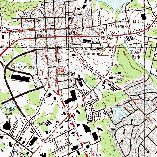 Topographic Map of Gwinnett InterVention Education Center, GA