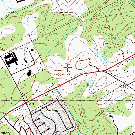 Topographic Map of Gwinnett Public Utilities Central Facility, GA