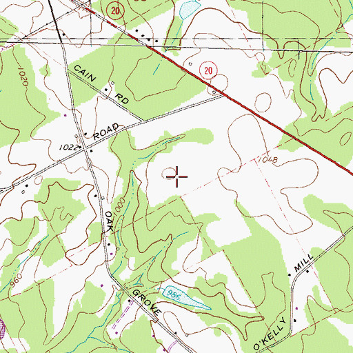 Topographic Map of Grayson High School, GA