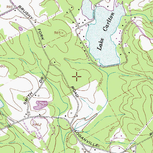 Topographic Map of J C Magill Elementary School, GA