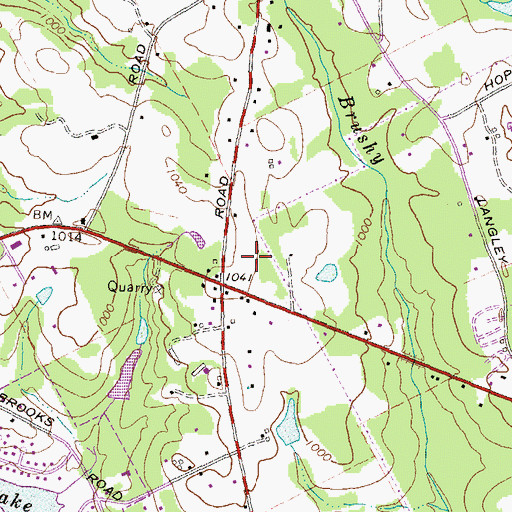Topographic Map of Rosebud Commons Shopping Center, GA